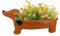 Générique Blumentopf, Dackel- , Dackel-Figuren- , dekorativer Blumentopf, niedlich, leicht, aus Kunstharz, für den Außenbereich, Heimdekoration, 21 x 9,9 cm