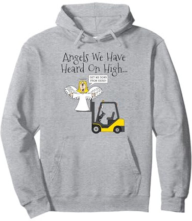 Weihnachtsengel, Gabelstapler, Carol Singer Lustig Pullover Hoodie