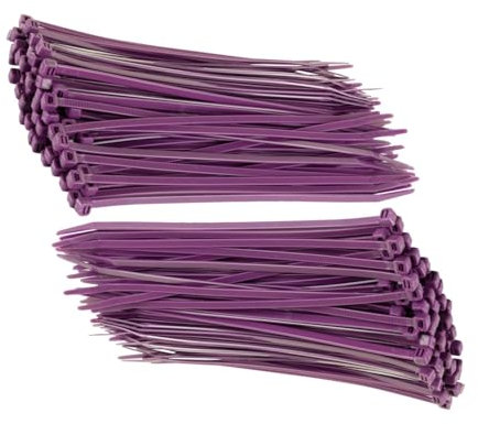 TERF® 100 Pcs Purple Cable Ties 300mm (12'') X 4.8mm Premium Nylon Zip Ties Wraps Secure Self Locking Mechanism Plastic Tie for Home Office Garden Garage Workshop DIY Multi Use