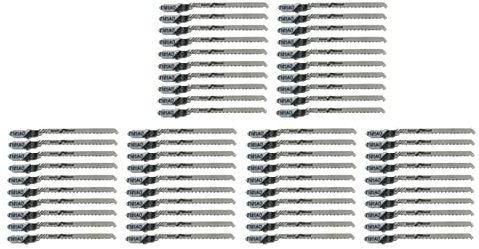 GREOHNMPAW 60Pcs Reciprocating Jigsaw Blade T101AO T-Shank Multi Jig Saw Blades for Wood Plastic Cutting Disc