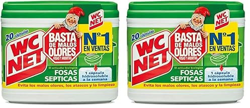 Wc Net Fosa Septica 20 Capsulas x 18 g, Multicolor (Paquete de 2)