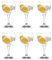 Acan Tradineur - Set de 6 Copas de Cristal, Modelo Misket, Servir cócteles, Combinados, Vino, Agua, aptas para lavavajillas, Elegantes, Fiestas (260 ml - 16 cm)