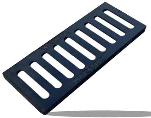 IMUNKT Gusseisen Kanalrost Abflussgitter 50x20cm 40x60cm Robuste Metall Abflussrost Abflussabdeckung Für Außenbereich Rechteckig Entwässerungsrost(200x500x20mm)