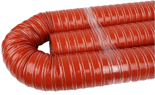 Tuyau d'aération en silicone rouge, diamètre intérieur 19 à 305 mm, longueur 39,4 po, flexible haute température, for chauffages automobiles et industriels(76mm)