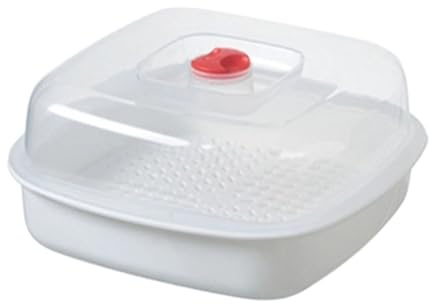 Mikrowellengeschirr Mit Deckel, Stapelbarer Dampfgarer Mikrowelle, Mit Nonslip Griffs, Schnelldampflöcher Feuchtigkeitsretention, Perfekt Zum Frühstück Zubereiten Wärme Stützmahlzeitspeicherbox