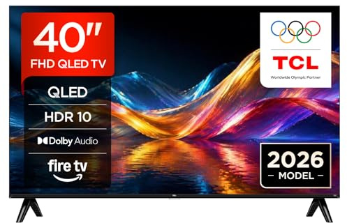 TCL 40V5D – Smart TV QLED Full HD HDR da 40 con Fire TV | Direct LED, Apple AirPlay 2, Press & Ask Alexa, Metallic Bezel-Less Design