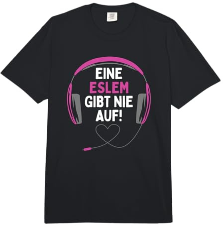 Gaming Kopfhörer Eine Eslem Gibt Nie Auf Personalisiertes Comfort Colors Adult Heavyweight T-Shirt