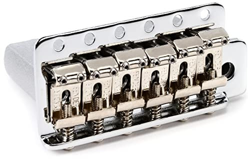 'Fender 005 – 4619 – 000 Vintage Style Strat Bridge Assembly, (2 – 3/16 Spacing), Chrome
