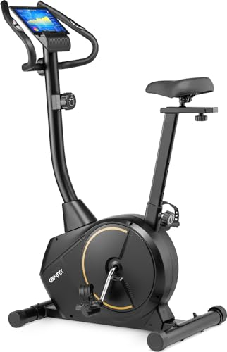 Gymtek XB1500 Magnetischer Heimtrainer, Fahrrad für Zuhause bis 135kg, 8 Widerstandsstufen, 9kg Schwungmasse, Heimtrainer Fahrrad mit LCD Display, Hometrainer Fahrrad für Zuhause