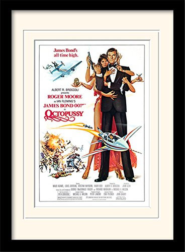 James Bond A3-Poster, aufgezogen und gerahmt, Octopussy