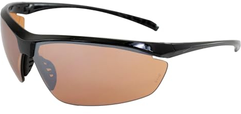 Global Vision Eyewear Lieutenant Sicherheit Gläsern mit Rahmen und Schwarz glänzend Fahren Spiegel Objektive
