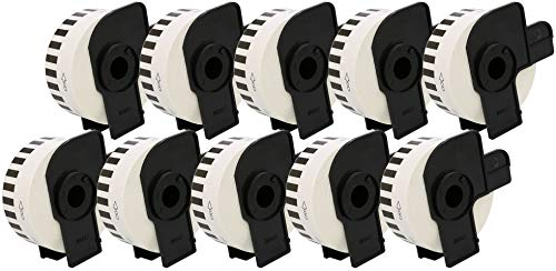 10 x DK-22210 29mm x 30.48m Endlos-Etiketten kompatibel für Brother P-Touch QL-500 QL-550 QL-560 QL-570 QL-700 QL-710W QL-720NW QL-800 QL-810W QL-820NWB QL-1050 QL-1100 QL-1110NWB Etikettendrucker