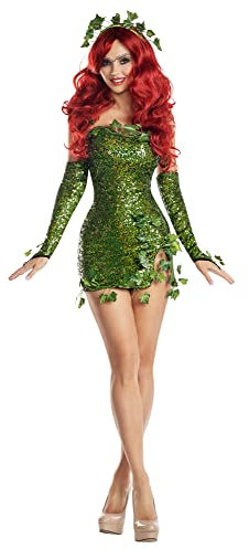 Party King Women's Poisonous Villain Sexy Cosplay Costume Dress Set Disfraces de tamaño adultoMujeres, Verde, XK