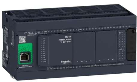 Schneider Electric Modicon M241 Logic Controller, 40 IO, Relay, Ethernet, Automatic, DIN Rail Mount, Normally Open