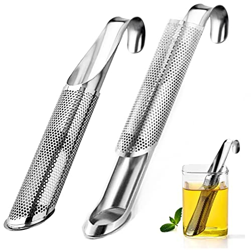 OFKPO 1 Par Filtros de Té, Filtros Te Acero Inoxidable, Filtro Te para Taza, Colador de Te, Infusor Te, Filtro Infusiones, para Tazas de Té, Café Ollas, Tazas