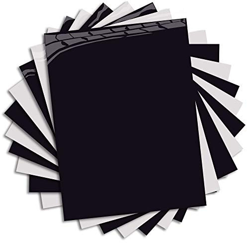 MiPremium PU Heat Transfer Vinyl HTV in Black and White, Iron On Vinyl Starter Pack (10 x Sheets) for T Shirts Sports Clothing Other Garments & Fabrics, Easy Weed, Cut & Press (Black & White x 10)