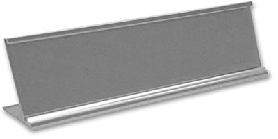 Hochwertiger Namensschildhalter aus satiniertem Aluminium, 20,3 x 5,1 cm, 1 Stück