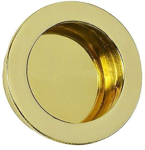 MANIGLIA TONDA PER PORTE SCORREVOLI (Ø 40 MM - ORO LUCIDO)