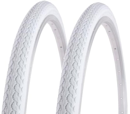 2 neumáticos 26 x 1 3/8 (37-590) para bicicleta City Bike de carretera bicicleta adulto vintage Holanda color blanco
