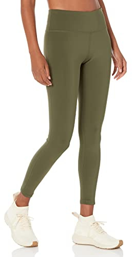 Amazon Essentials Leggings für Damen – Active Sculpt Leggings für Damen, mittlere Taille, volle Länge, Athleisure und Workout (erhältlich in Übergröße), Olivgrün, Größe L