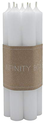 Infinity Boxes 7 Stabkerzen, Weiß, Kerzen Set, ca. L18 cm, Ø 2,2 cm, Brenndauer 8h
