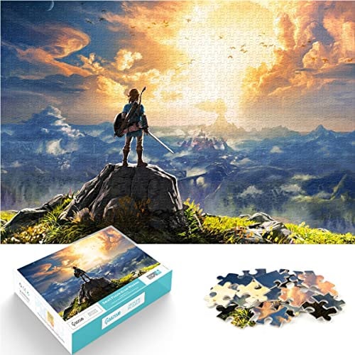 jigsaw 1000 pieces zelda legend jigsaw puzzles adults and kids difficulty puzzles jigsaw breath of the wild puzzles education toys games family decoration 38x26cm
