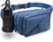 REETEE Sac Banane Homme Femme Sac Sacoche Banane avec Porte Bouteille, Ceinture réglable Sacoche Banane Ville pour Balade Escalade Voyage Randonnée Sport Fanny Pack Waist Pack (Bleu)