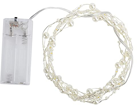 Ocean Pearl Beads String Lights, Christmas Peal String Light, LED String Lights Warm White Fairy Light for Indoor for Wedding Christmas Party