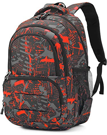 rickyh style Schulrucksack Reisetasche für Damen & Herren Leichter College-Rucksack mit Laptopfach, 22 Stück, 14.5x 7.8x 18.8 inches, Minimalismus