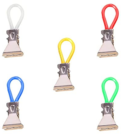 Handtuch Clips Metall, 5Pcs Handtuchklammer, Bunte Handtuch Klammer, Multifunktions Handtuchclips, Geschirrtücher, Handtuchhalter-Clips für Bad Kücher