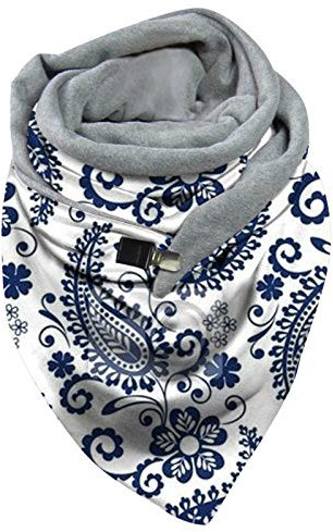 TianWlio Schal Damen Dreieckschal Baumwolle Warme Soft Winterschal Fleeceschal Art- und Weiseweibliche Frauen, die 1PC Mehrzweckschal-Schal-Retro-Schal-Schal drucken #4
