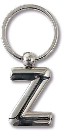 if Porte-clés en métal avec lettres de l'alphabet Z, 7 cm, argenté, Argenté., 7 cm, Classique