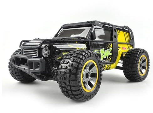 ES-Toys RC Elektro Buggy 1:10 mit 2,4Ghz Fernsteuerung, 48 km/h, Allradantrieb - 1700 mAh LiIon Extreme 204E (Schwarz-Gelb)