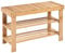 COSTWAY Bamboo Shoe Bench, 3-Tier Shoe Rack Stand Seater, Shoes Organizer Storage Shelf for Entryway, Hallway and Living Room, 70 x 28 x 45cm (Natural)