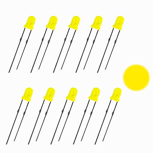 ML-Train LED 3 mm diffus mit integriertem Widerstand in verschiedenen | Farben für 5-24 V 10 Stück - Ersatz für die Steckglühlampen - Gartenbahn Spur G Zubehör (gelb)
