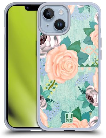 Head Case Designs Querido Rosado Floraciones del Verano Caso de Gel Suave Compatible con Apple iPhone 14