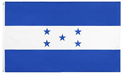 Stormflag Bandera Honduras 3x5ft/ 90x150cm poliéster 90g, 2 ojales de metal costura doble con ojal
