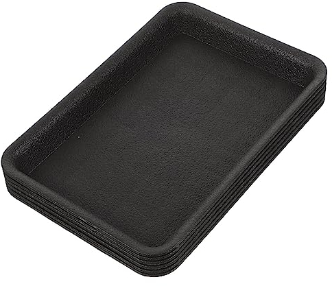 Yardwe Plant Saucers 6pcs Plastic Rectangular Planter Tray Flower Pot Saucer Plant Drip Trays Flower Pot Pallets for Indoor Outdoor Succulents Bonsai Windowsills S Plant Trays for Pots