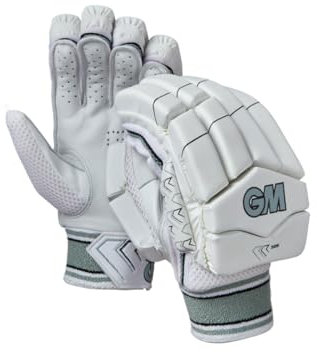 Gunn & Moore GM Cricket-Schlaghandschuhe, leichtes Design, Handfläche aus Kalbsleder, kleine Junior-Linkshänder, Gewicht pro Paar, ca. 320 g