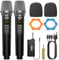 YGiTK Microfono Wireless UHF Ricevitore Ricaricabile Palmare Sistema Dinamico Microfono in Metallo con Lungo Raggio per Karaoke, Feste, Conferenze, Matrimonio, DJ, Eventi all'Aperto
