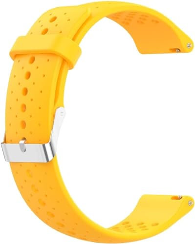 Generisch 22mm Armband Kompatibel mit Polar Vantage V3/Vantage M2/Vantage M/Grit X Pro/Grit X Armbänder Sport Wasserdichtes Ersatzarmband Silikon Wechselarmbänder Uhrarmband(Gelb)