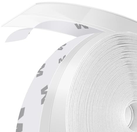 shinfly Tapes Burlete Puerta Entrada de Silicona, 25mm x 5m Cinta Burlete Ventana Transparente Resistente, a Prueba de Viento y Lluvia, Cinta de Sellado Burlete para Puerta, Ventana, Baño, Oficina