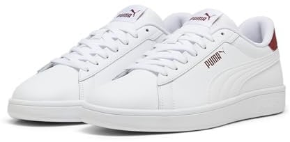 PUMA Erwachsene Smash 3.0 L Sneakers 43, White Intense Red