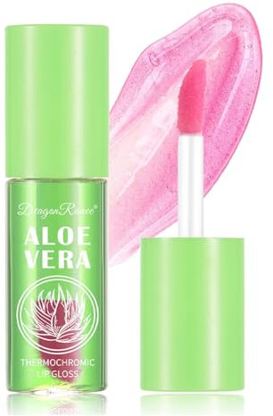 Aloe Vera Lip Oil - Magic Colour Changing Lip Gloss - Long Lasting Moisturising Aloe Vera Lip Stick for Women Girls - Light Texture No Greasy Lip Care