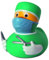 Chirurg - Arzt-Ente - Berufsente - Quietscheente - Badeente - ca. 8 cm gross
