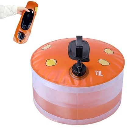 DEIRIS Bidon Eau Pliable 13 L, Réservoir d'eau Pliable, Bidon Eau Potable, avec Robinet, sans BPA, 100% Hermétique, Idéal pour Le Camping et Le Stockage d'eau