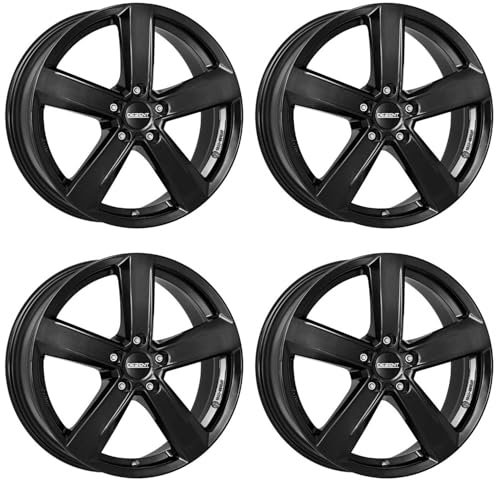 4x Dezent Felgen Alufelgen TU black 7.0Jx17 ET40,50 5x108 kompatibel mit Volvo C30 S40 S60 S80 V40 V50 V60 V70 XC 70 S60 XC 40