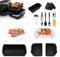 Airfryer Hot Air Fryer Accessories for Ninja Foodi Flexdrawer AF500EU 10.4 L, 1 x 10.4 L and 2 x 5.2 L, Pack of 12 Accessories Hot Air Fryer with Airfryer Silicone Mould for Ninja Hot Air Fryer