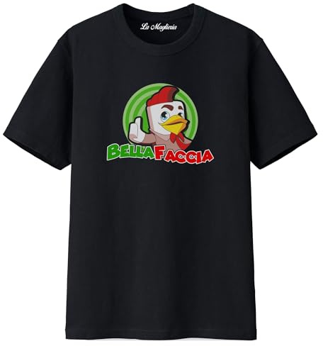 T-Shirt di BELLAFACCIA v3 Maglietta Bambino Ragazzi Bambina Youtuber Bella Faccia 100% Cotone Alta qualità