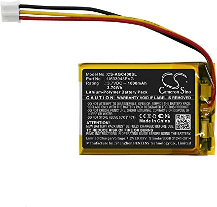 1000mAh / 3.70Wh Ersatzakku kompatibel mit Astro Gaming C40 TR Wireless Control, U603048PVG